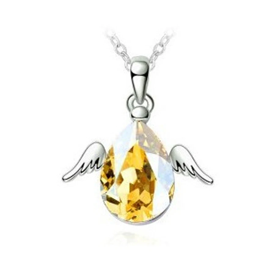 Женские Горячие угол крыло ожерелье из циркона ювелирные изделия посеребренные |