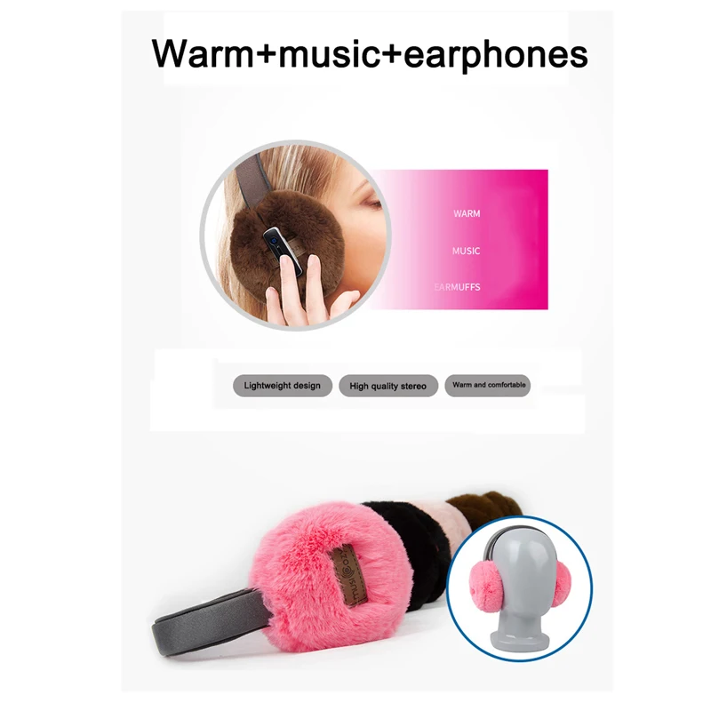 ME 02X плюшевые теплые наушники беспроводные Bluetooth стерео музыкальные с