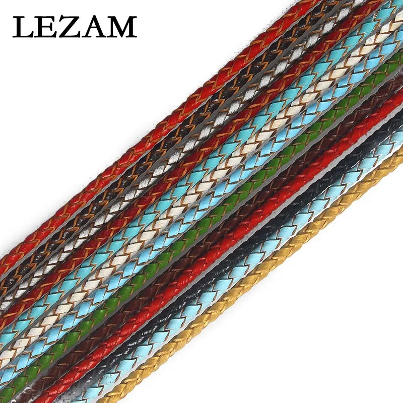 Плетеный шнур из натуральной кожи 3 м мм|cord jewelry|leather cord jewelrygenuine leather |