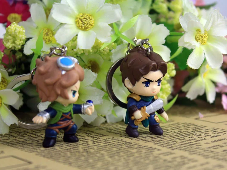 FREE SHIPPING Cute !!! 6 Piece Anime Hot Game Garen Valoran Darius LeBlanc All Stars Action Key Chain Ring In Box | Украшения и
