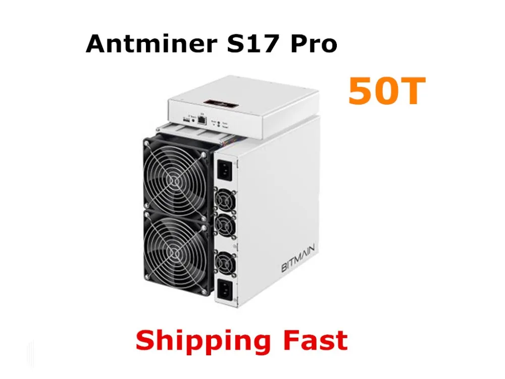 Новейший Asic BTC BCH Miner AntMiner S17 Pro 50T(Max 62 T) с БП лучше, чем S9 S11 T15 S15 T17 WhatsMiner M3 M21S M20S