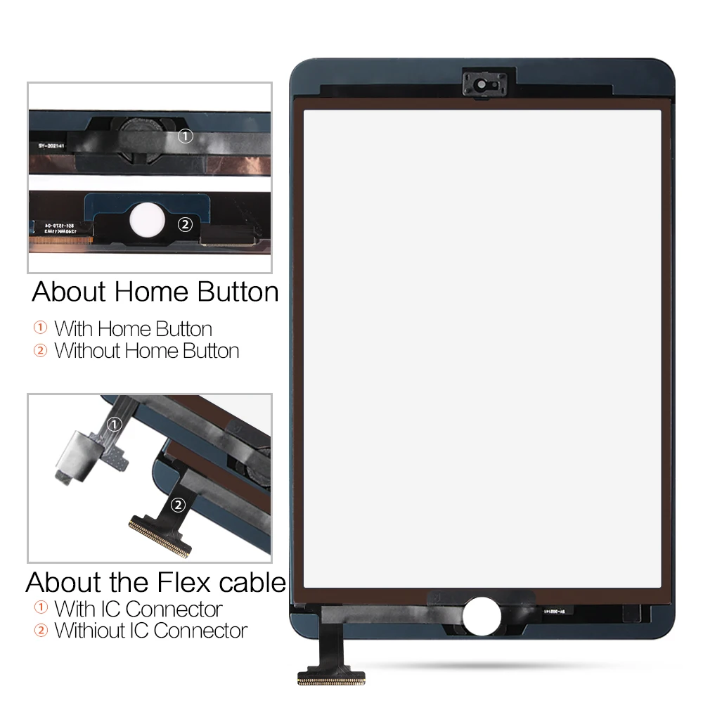 7 9 &quotдля iPad Mini 1 2 A1432 A1454 A1455 A1489 A1490 A149 сенсорный экран дигитайзер сенсор + IC чип