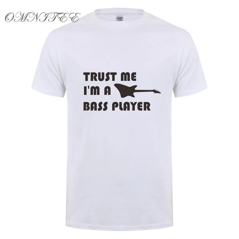 Omnitee поверь мне я бас гитара футболка забавная Мужская в стиле рок с короткими