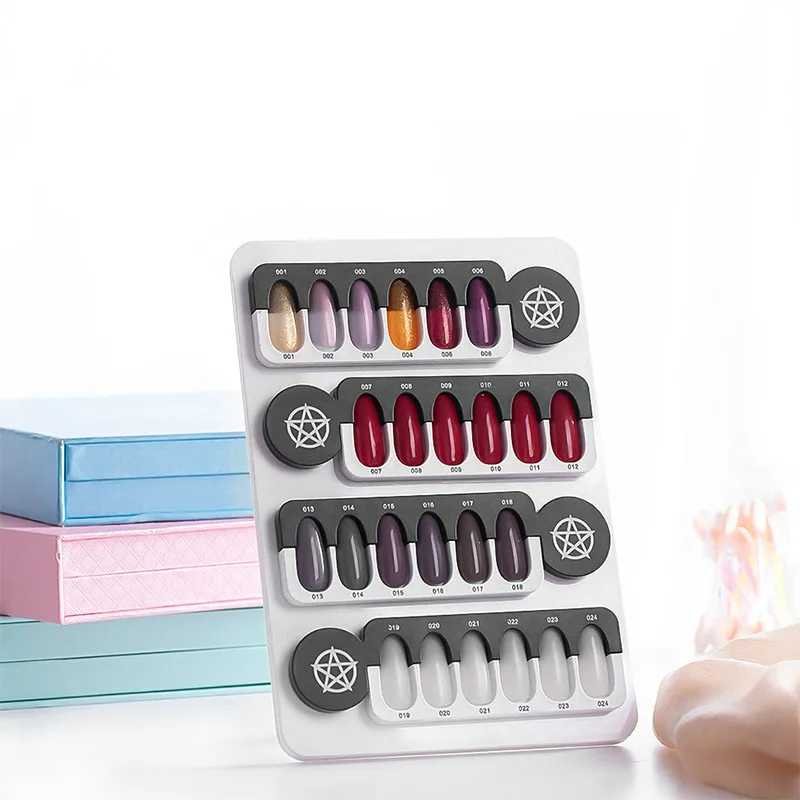 24 Советы Гель-лак для ногтей цветная карта дисплей полноцветные карты доски