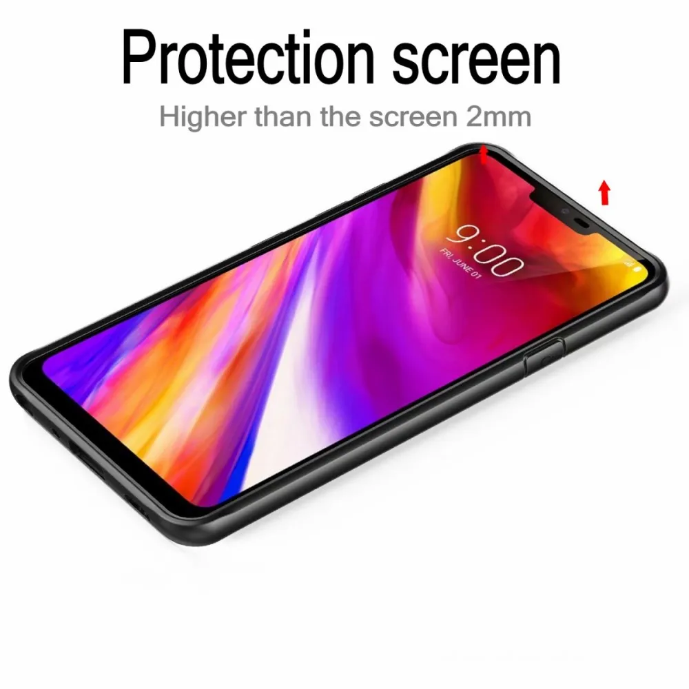 Для lg V40 чехол мягкий силиконовый + прозрачный PC Броня противоударный защитный