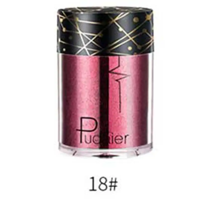 Pudaier Professional Glitter Shimmer Powder Pigment Eyeshadow Highlighter Beauty Makeup Shiny Body Glow Festival Party Cosmetic - Цвет: 18