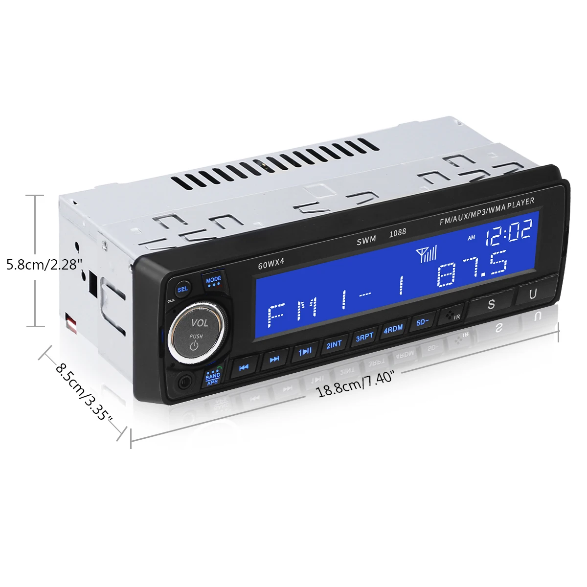 Автомагнитола Excelvan 1 Din 4 дюйма mp3 плеер Bluetooth громкая связь USB AUX TF карта FM 12 В ЖК