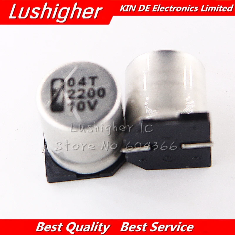 10 шт. в 2200 мкФ Размер 12 5x13 5 мм SMD 10v2200мкф алюминиевый электролитический