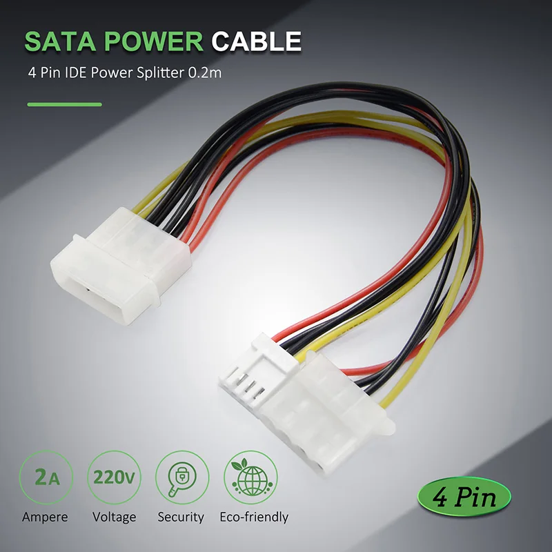Cabletime 4 Pin IDE Molex Male к 15 Sata Serial ATA M F адаптер для жесткого диска кабель питания