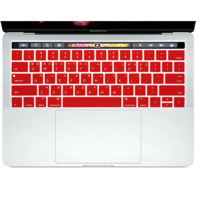 Корейский KR силиконовый чехол для клавиатуры Apple Macbook Pro 13 3 дюйма A1706 и 15 4 A1707