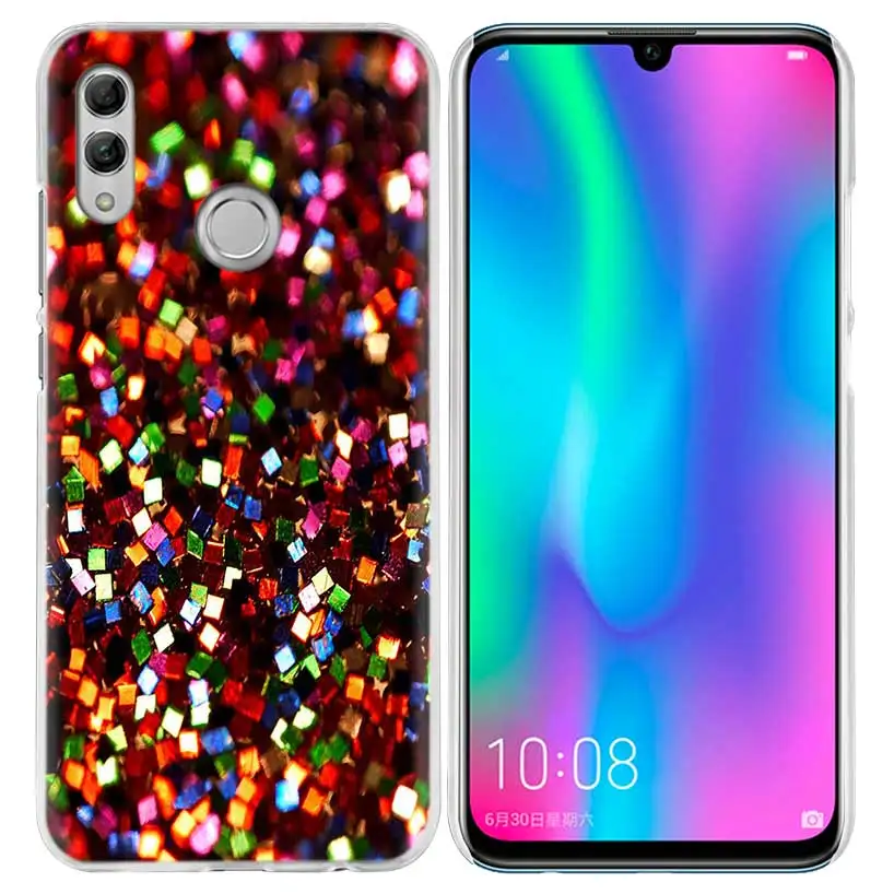 09 Декоративный блестящий красный чехол для huawei Honor 8X Y9 9 10 Lite Play 8C 8S 8A Pro V20 20i 10i Y6 Y7 Жесткий ПК чехол для телефона - Цвет: 09