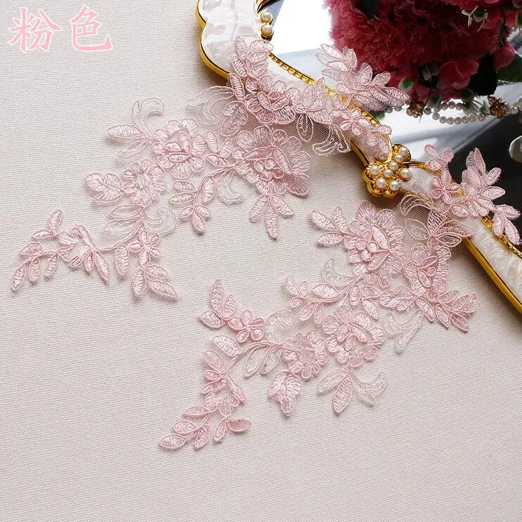 Лидер продаж! Кружевная аппликация для свадебных платьев 27*12 5 см 2 пары | Дом и сад