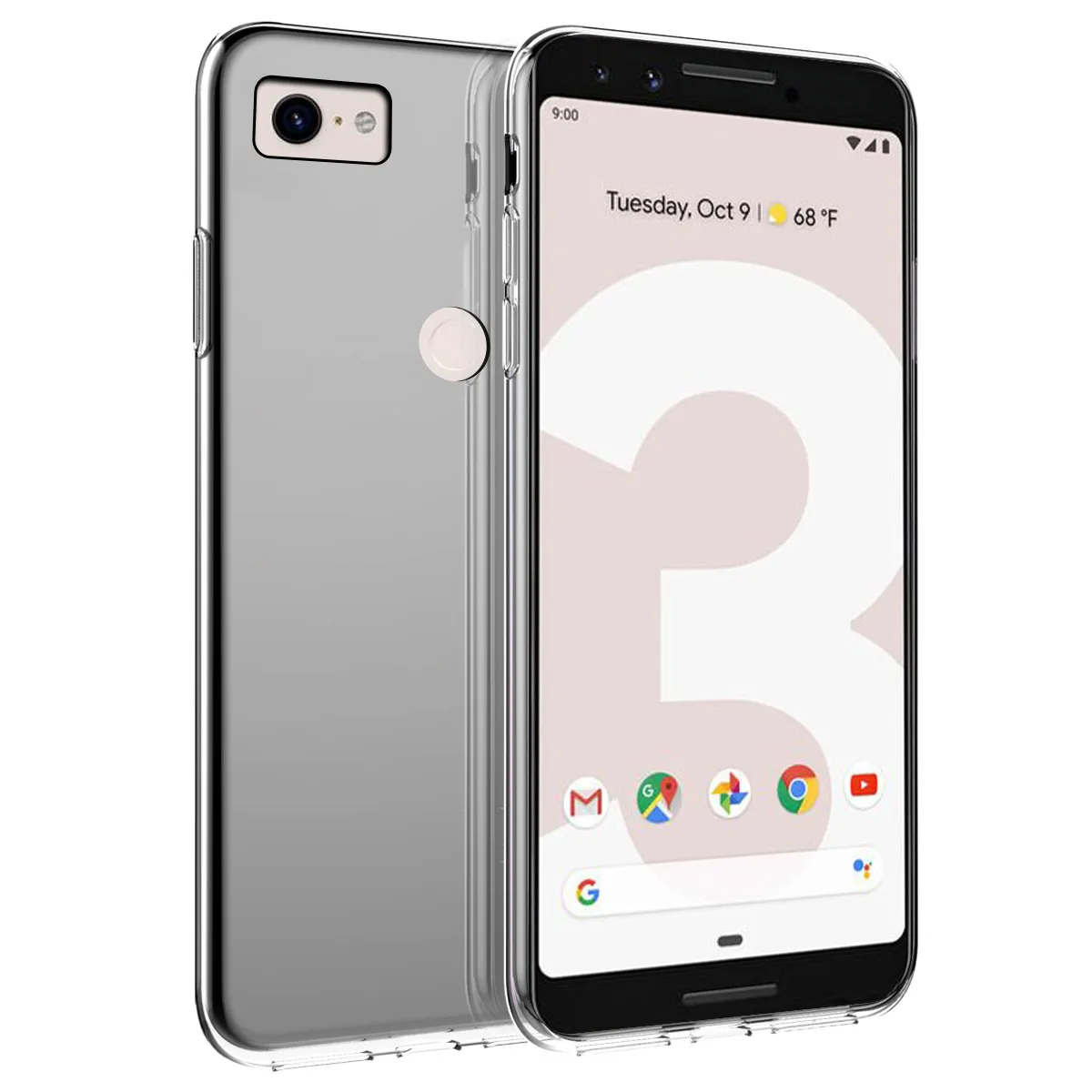 Для Google Pixel 3 XL чехол тонкий мягкий прозрачный ТПУ противоударный защитный