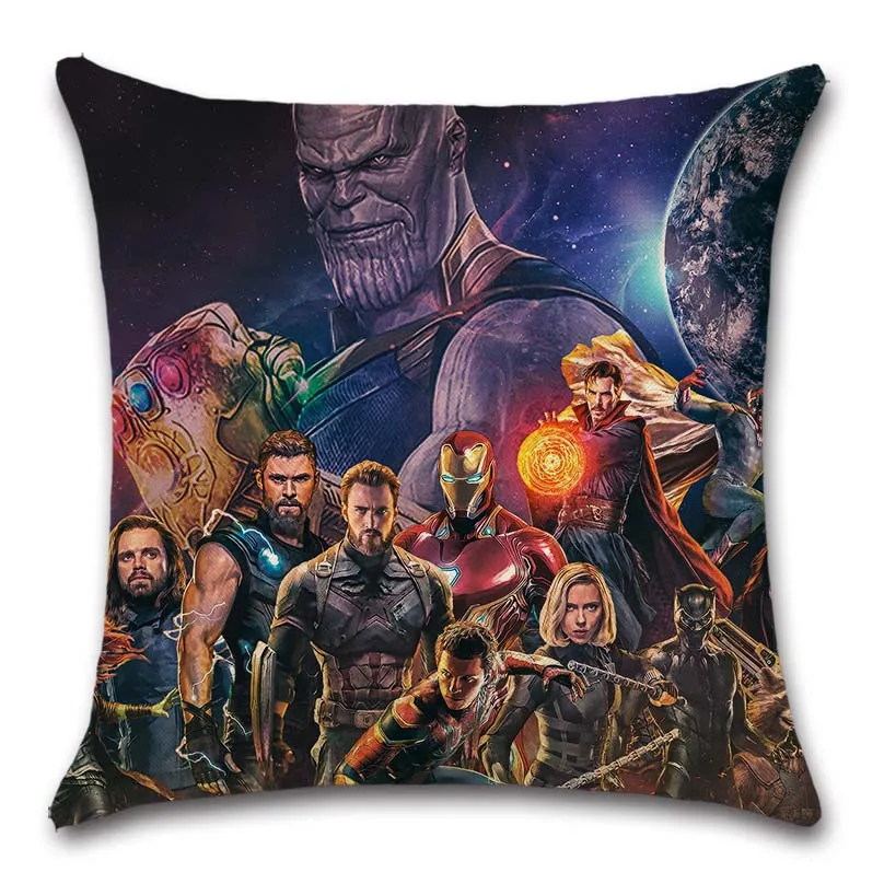 Бежевая льняная наволочка с принтом в виде супергероя декоративное кресло для