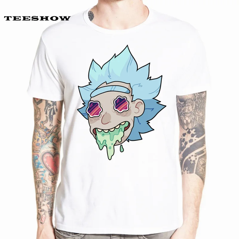 Футболки Rick And Morty для мужчин и женщин с героями мультфильмов футболки забавным