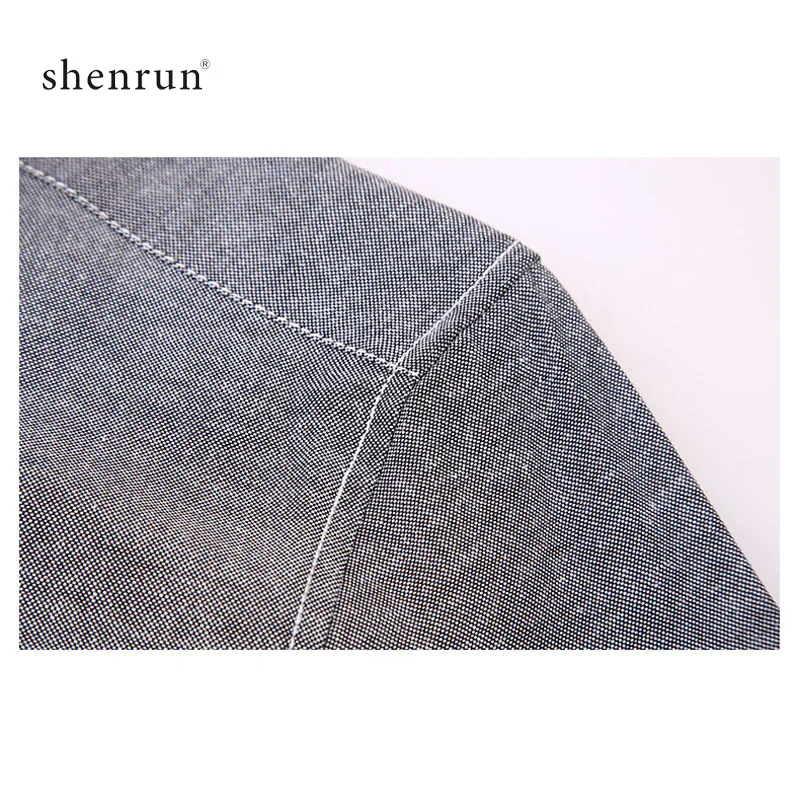 Shenrun 2019 Мужская рубашка с длинным рукавом удобная мягкая Модная белая серая