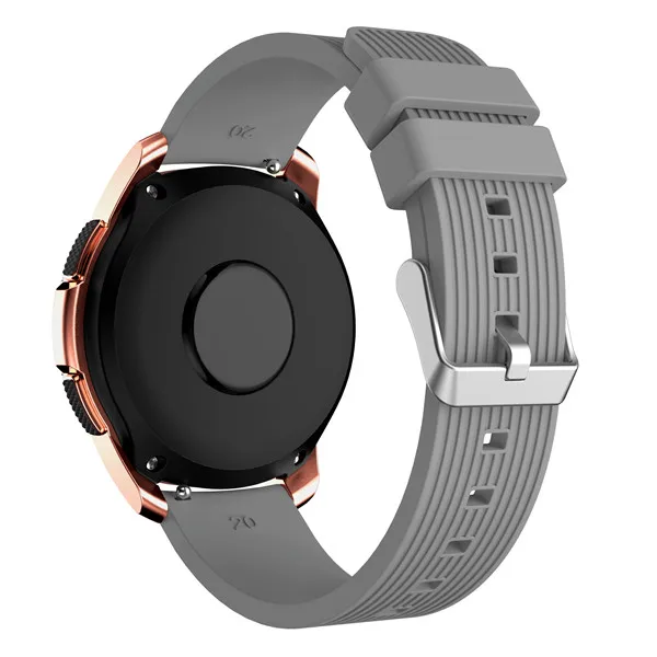 Серый Спортивный мягкий силиконовый браслет на запястье для samsung Galaxy Watch 42 мм SM-R810 сменный смарт-ремешок для часов - Цвет ремешка: Серый