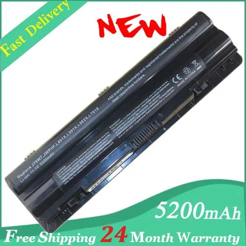 

6-ячеечный аккумулятор 5200 мАч для ноутбука DELL XPS 14 XPS 15 L401x L501x L502x L521x 17 L701x 3D L702x, бесплатная доставка