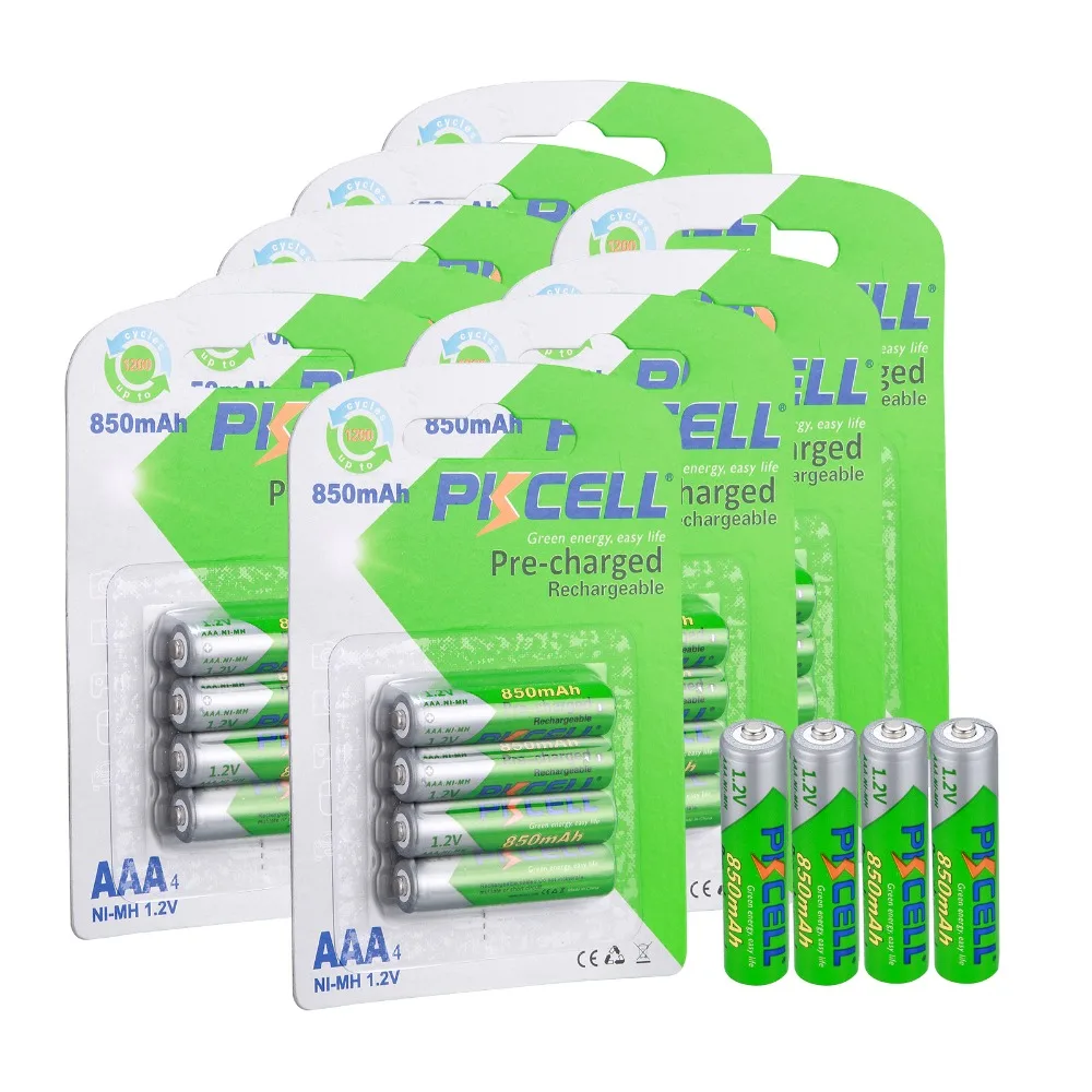 

60 шт., перезаряжаемые аккумуляторы AAA Ni-MH 850 мАч 1,2 в