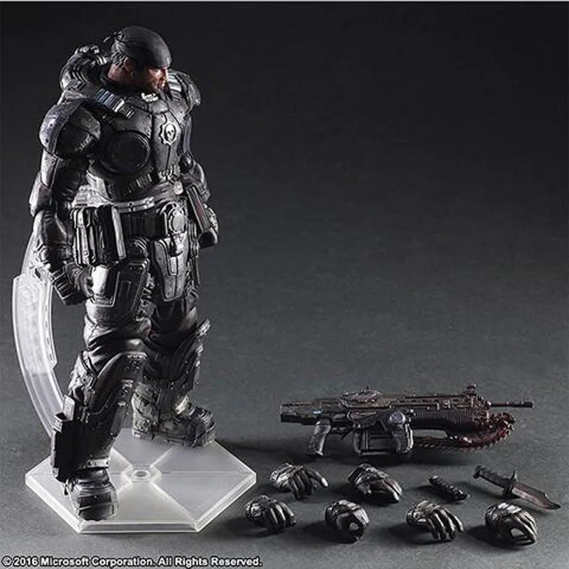 Шестерни войны Marcus Fenix ПВХ фигурку Коллекционная модель игрушки без коробки|gears of