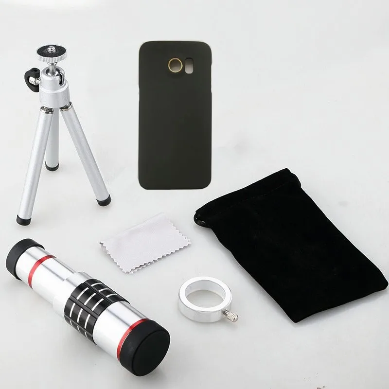 2017 Phone Camera Lenses Kit 18x Zoom Optical Telescope Telephoto Lens For iPhone 4 4s 5 5s 6 6s 7 Plus Cases With Clips Tripod | Мобильные