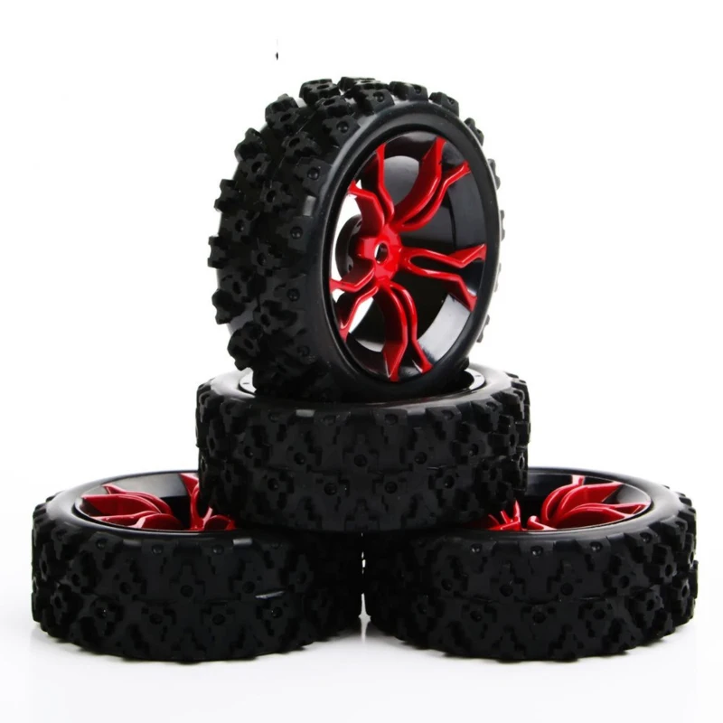 4 шт./компл. 1/10 весы раллийные шины и обода колеса с 6 мм смещение 12 Hex fit HSP HPI RC 1:10