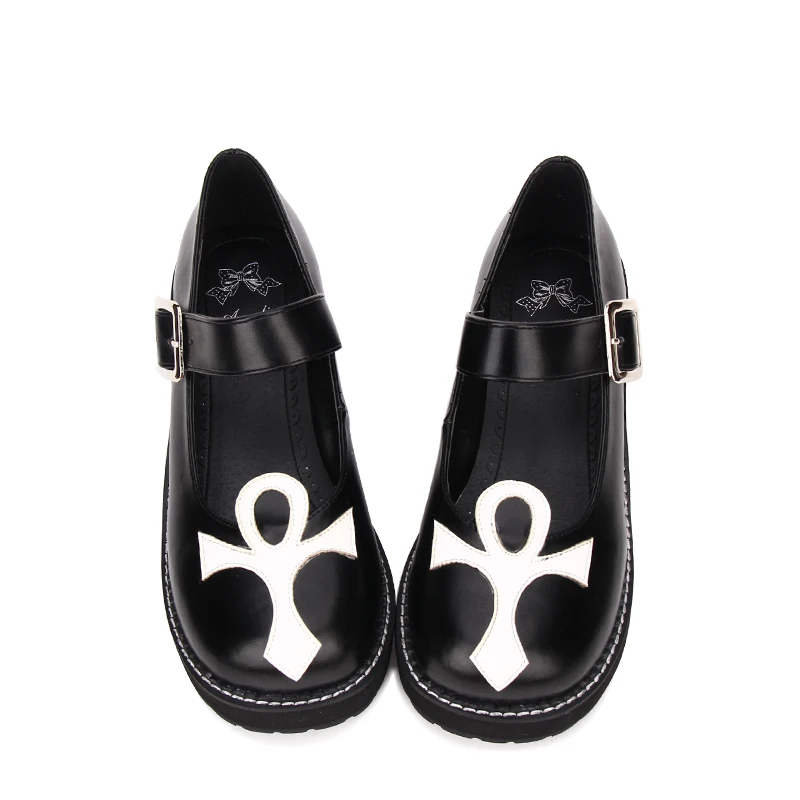 

Angelic imprint Punk Lolita PU Leather Lolita Shoes