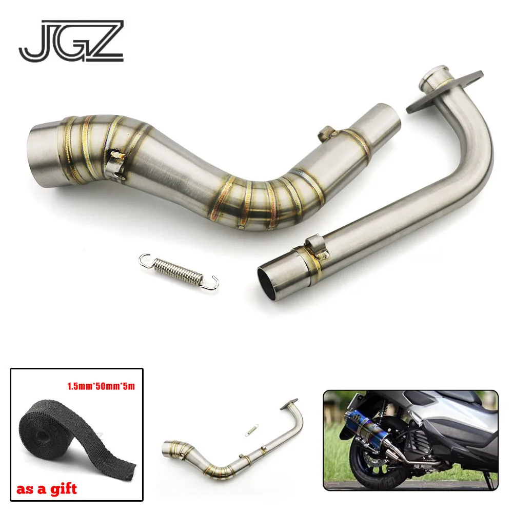 Для Yamaha NMAX155 2015 2016 2017 2018 мотоцикл без шнуровки из нержавеющей стали выхлопная