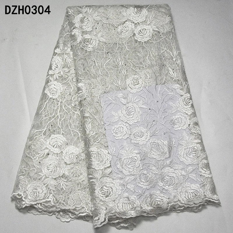 Soft African French net Lace fabric big flowers embroidered Ankara tulle Fabric With beads Nigerian Free shipping | Дом и сад