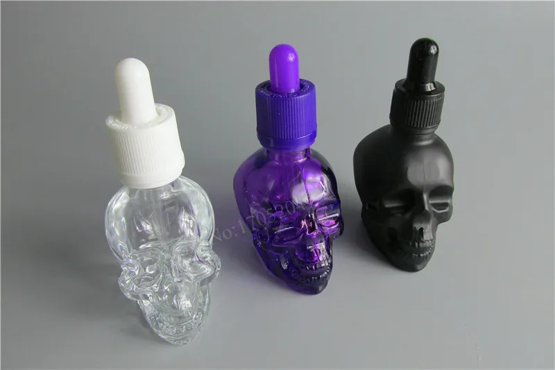 2X30 мл форма черепа стеклянная бутылка-капельница e-juice head стеклянный флакон-капельница для жидкостей стеклянная бутылка-капельница баночки бутылочки с пипеткой