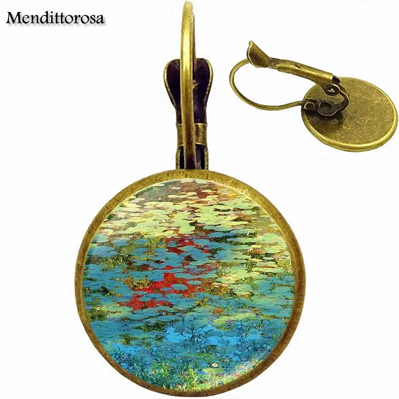 Кабошон стеклянный для женщин и девушек зажим из бронзы/серебра/золота крючок