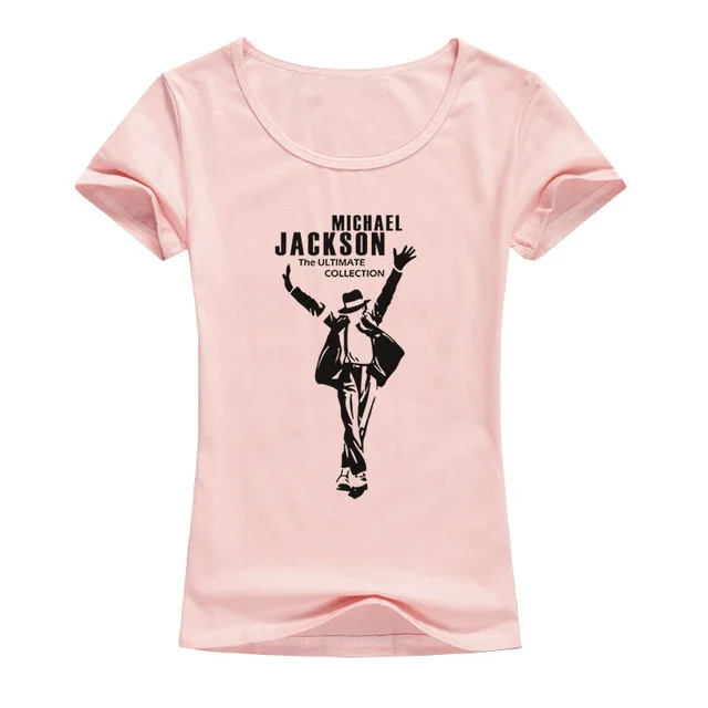 2019 женские футболки с коротким рукавом Майклом Джексоном летняя эластичная