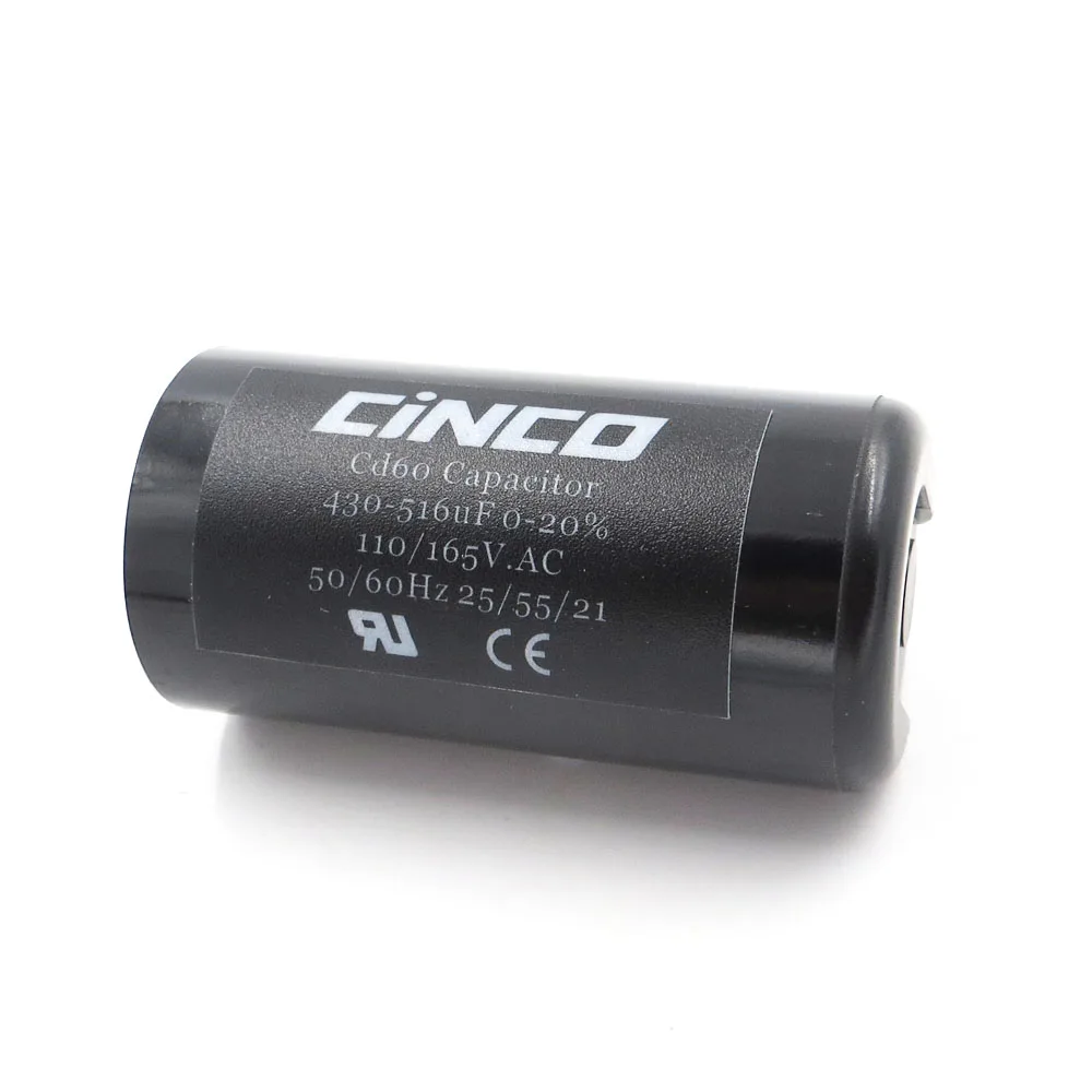 CD60 моторный запускаемый конденсатор 430 516 мкФ 110V 125V 165V mfd uf mf компрессор вентиляции