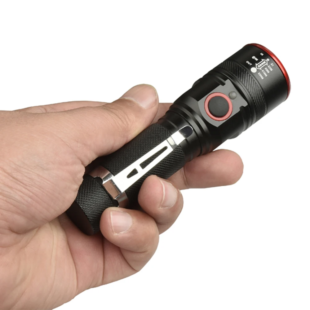 USB XM-T6 LED Flashlight Tactical Powerful 3800LM Aluminum Torch 18650 Rechargeable Flash Light Camping Lamp Lighting | Лампы и