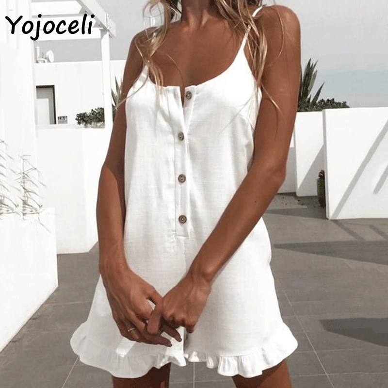Yojoceli, белый Хлопковый повседневный комбинезон, женский пляжный короткий комбинезон в стиле бохо,, летний женский комбинезон