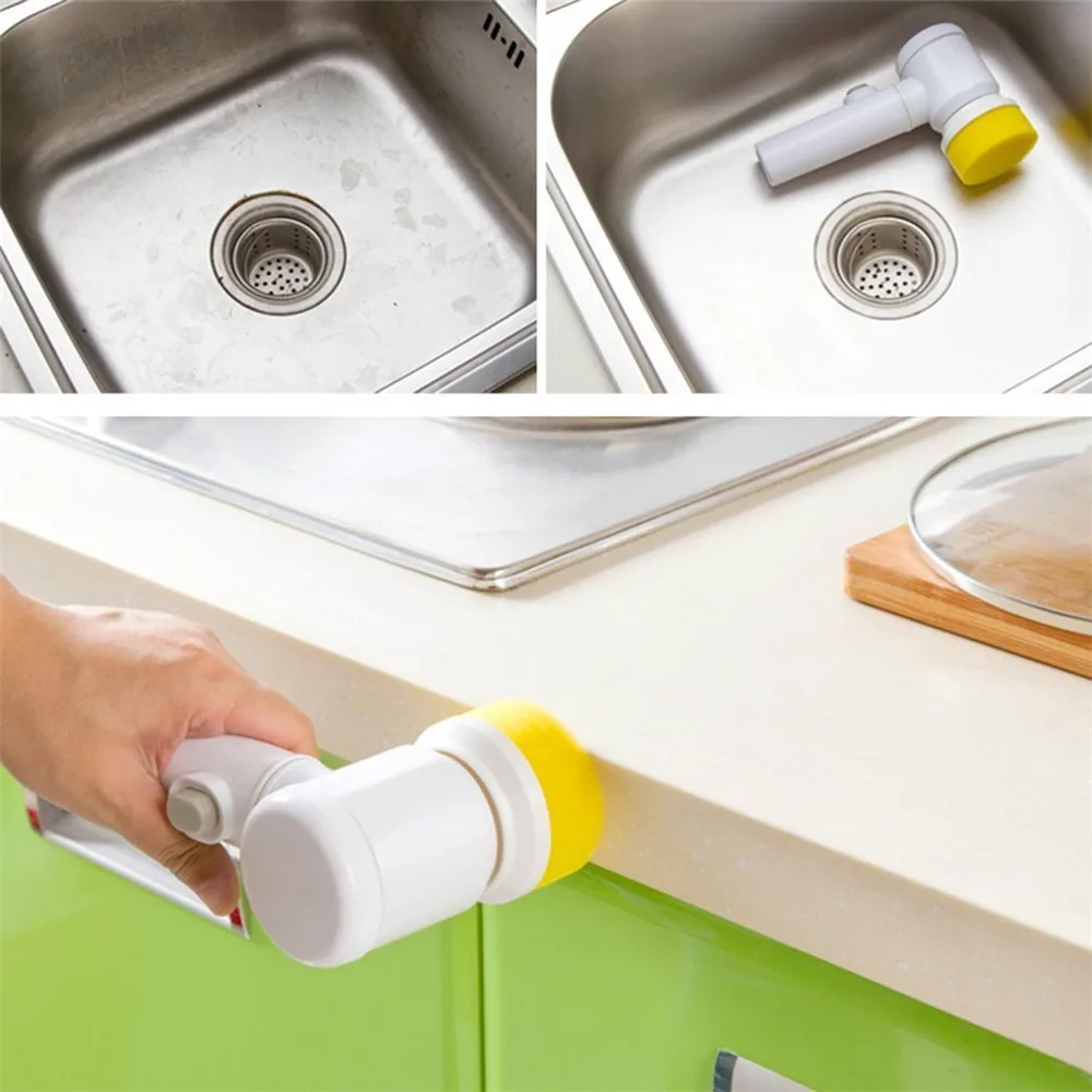 Toile and Tub Brush Rags Kitchen Multifunctional Washing Home Cleaning Tools Handheld Electric LU11231708 | Дом и сад