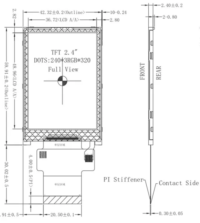 Ips 2,4 дюймов 40PIN SPI TFT ЖК-дисплей Цвет Экран ST7789 Водительская подушка безопасности 240(RGB)* 320 MCU 8/16Bit Интерфейс