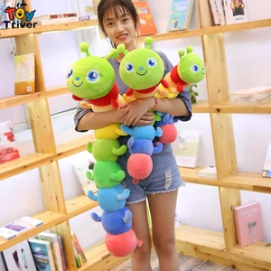 Плюшевая игрушечная Подушка-игрушка гусеничный червь в виде насекомых, мягкая подушка в виде животного для детей, подарок на день рождения, Рождество, домашний декор, тройник