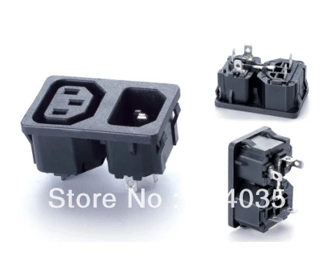 

50 pcs/lot WD-200 Travel Adaptor/Plug Converter in Black *CE Marked C13 C14