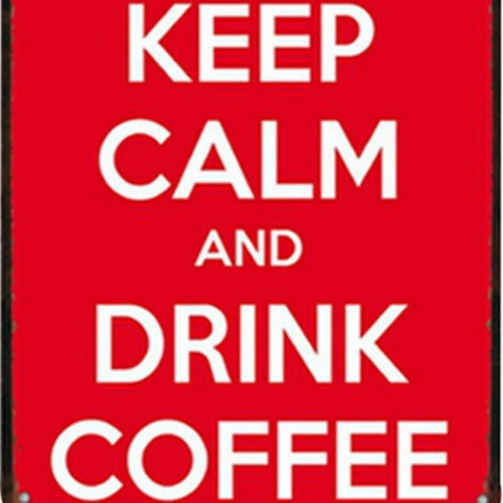 Металлические декоративные знаки для кафе KEEP CALM AND DRINK COFFEE винтажная неоновая