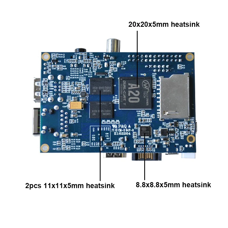 Новые 2 комплекта/8 шт. Мини ПК Banana pi Специальный алюминиевый радиатор Радиатор ЦП
