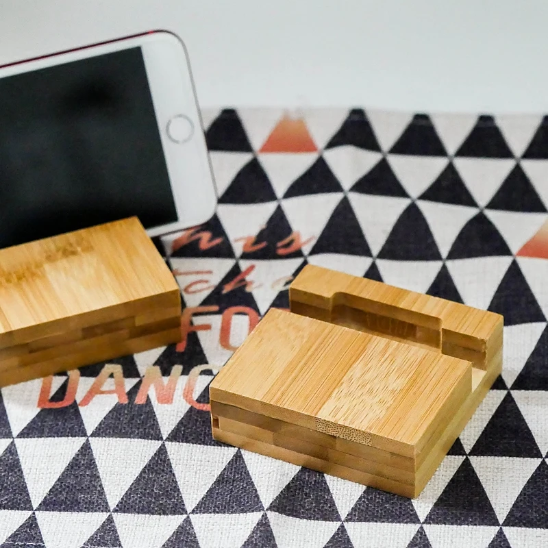 Zakka Style Bamboo Desk Organizer Square Multi-Use Storage Holder Photo Frame/Phone Eco Natural Wood Display | Дом и сад