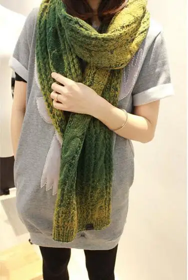 Шарфы оптовая продажа хит цвет градиент твист длинные мужской и женский пару