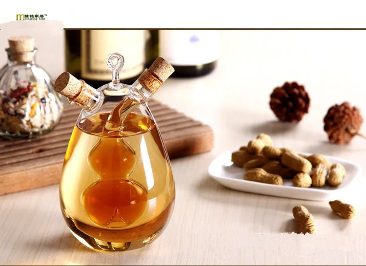 1 шт. кухонная бутылка для масла и уксуса соевого соуса с 2 выемками банка приправ