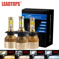 leadtops 2pcs 6500k h4 led h7 h11 h8 hb4 h1 h3 hb3 auto s2 car headlight bulbs 8000lm car styling 3000k 4300k 8000k j