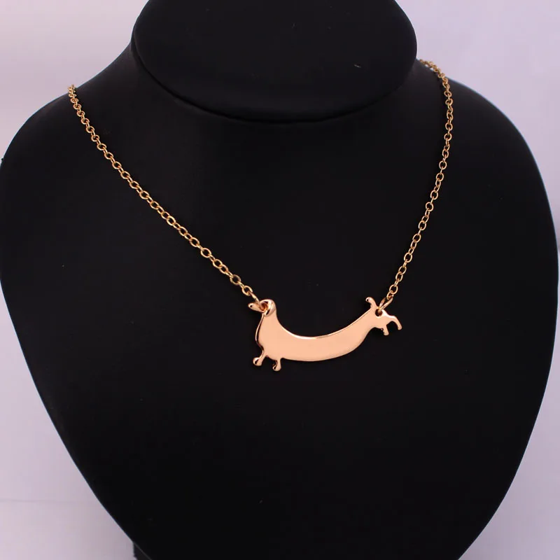 

hzew New Cute Little Puppy Dog Pendant Necklace Dachshund Necklace