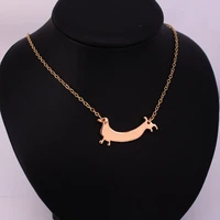 hzew new cute little puppy dog pendant necklace dachshund necklace