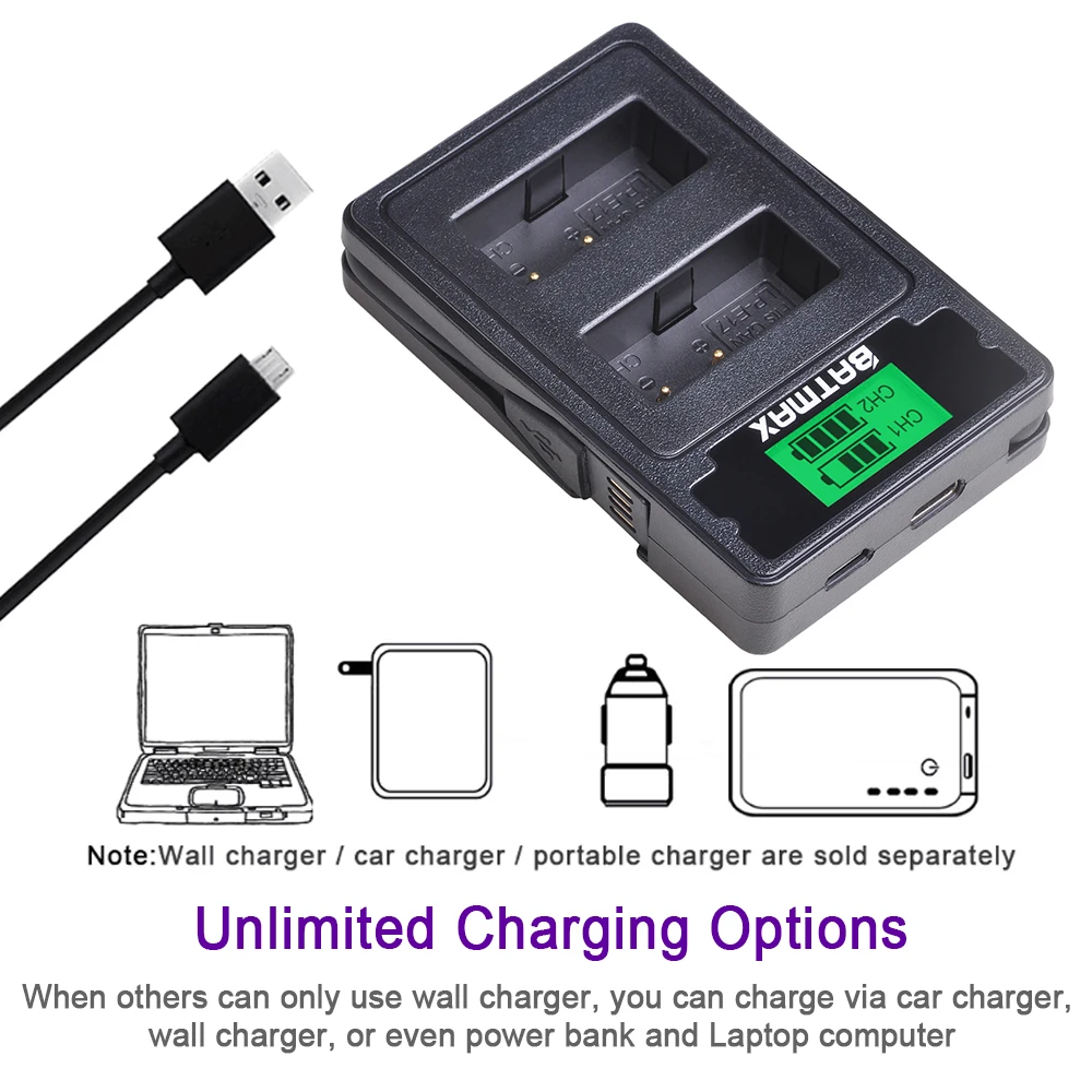 2 шт. LPE17 LP-E17 LP E17 батарея+ ЖК-дисплей Dual USB зарядное устройство с портом type C для Canon EOS M3 M5 M6 Rebel T6i T7i EOS 77D 750D