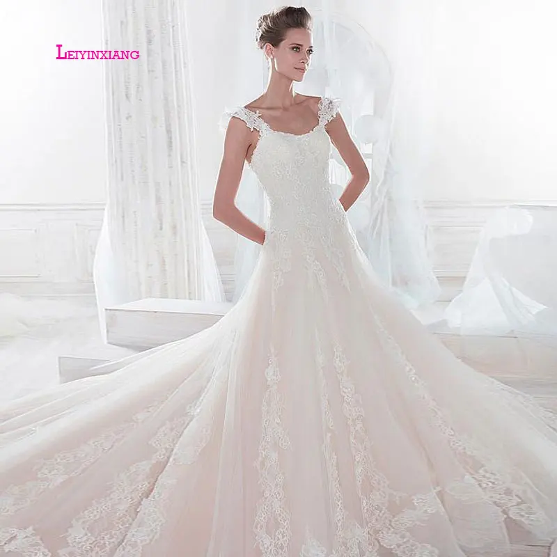 LEIYINXIANG Новое поступление свадебное платье невесты Vestido De Noiva без спинки