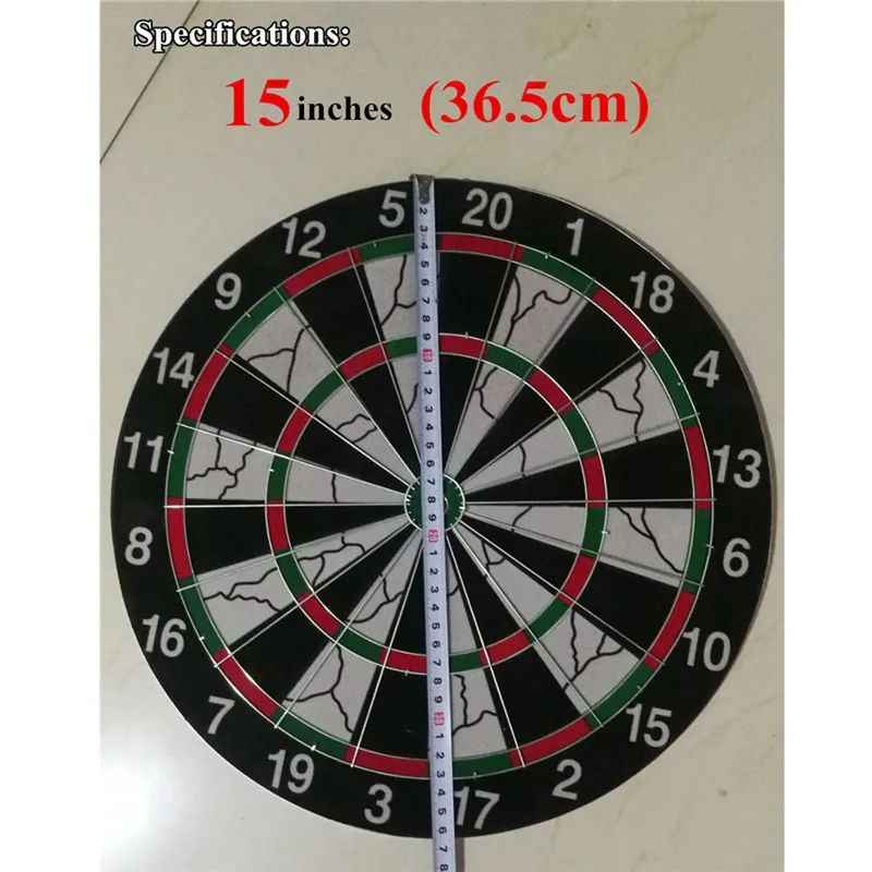 Dartboard 15 дюймов Утолщенные флокированные двухсторонние дартс профессиональные